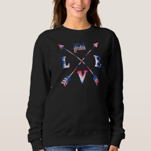 Patriotic Trendy 4. Juli Liebe Arrow American F Sweatshirt