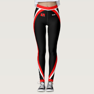 Patriotic Trinidad und Tobago Flag mit Ihrem Namen Leggings