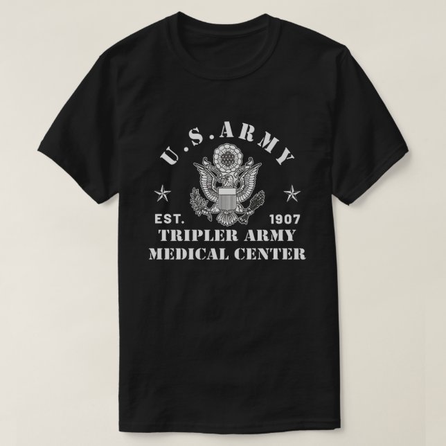 Patriotic Tripler Army Medical Centre Hawaii Hi Ar T-Shirt (Design vorne)