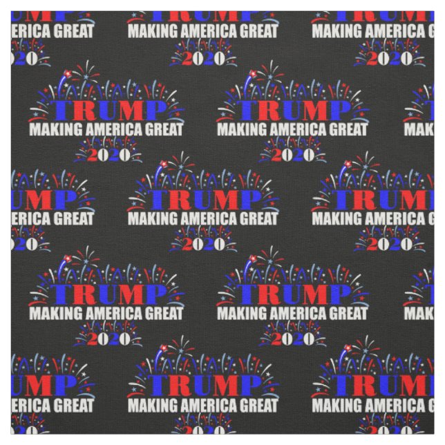 Patriotic Trump 2020 Feuerwerksmuster Stoff (Muster)