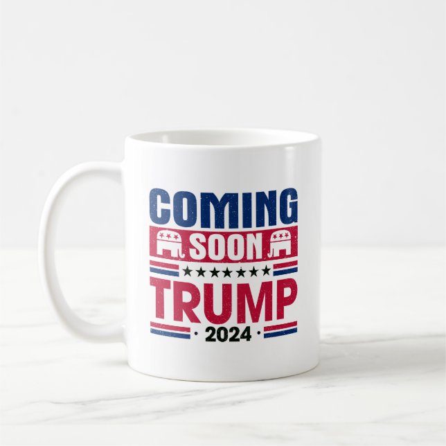 Patriotic Trump 2024 Kaffeetasse (Links)
