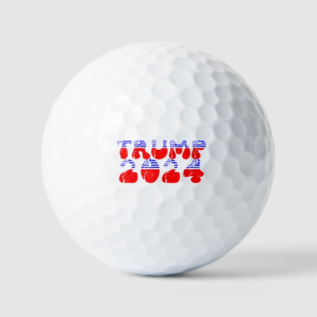 Patriotic Trump 2024 Retro Vintag Golfball (Vorderseite)