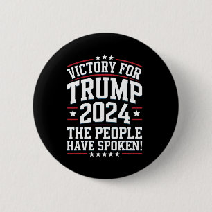 Patriotic Trump 2024 Siegesdesign für Unterstützer Button