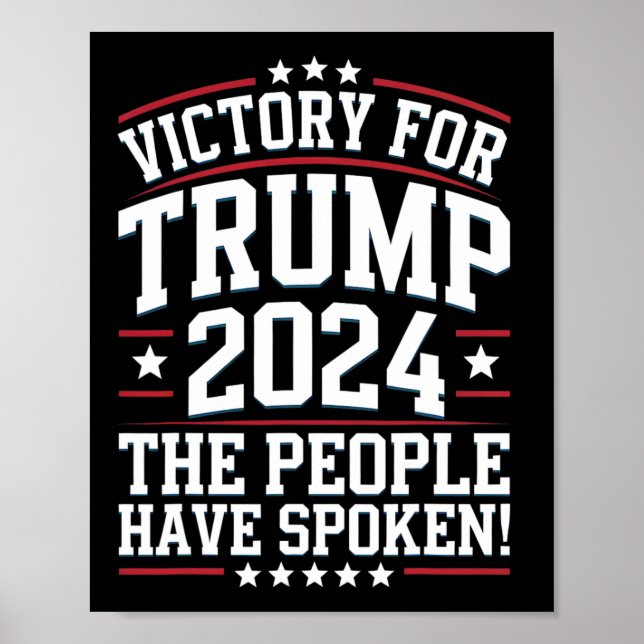 Patriotic Trump 2024 Siegesdesign für Unterstützer Poster (Vorne)