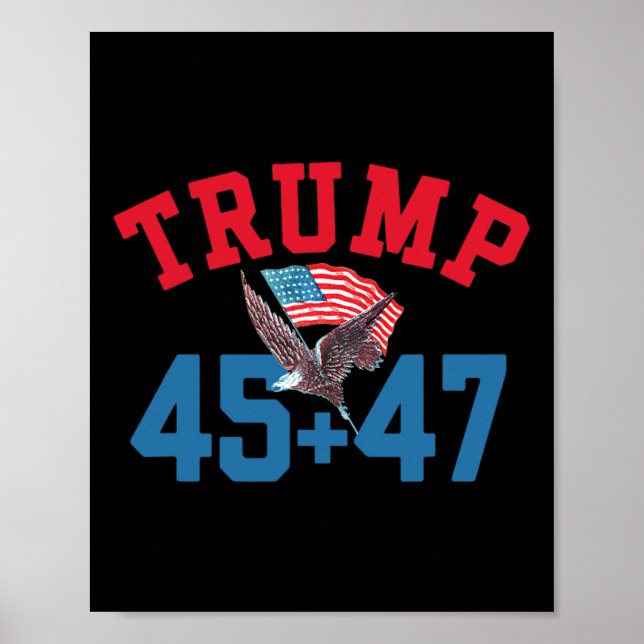 Patriotic Trump 45 und 47 Sieger gewinnt Patri Poster (Vorne)