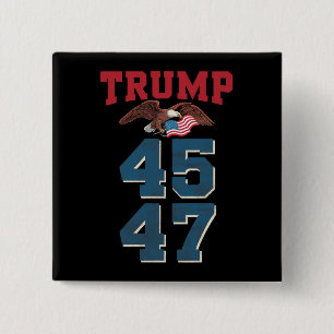 Patriotic Trump gewinnt 45 und 47 Sieger Trump Button