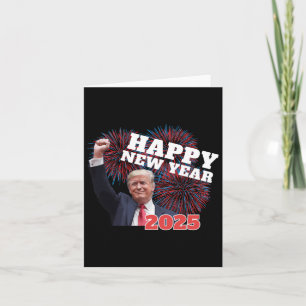 Patriotic Trump glücklich Neues Jahr 2025 Konserva Karte