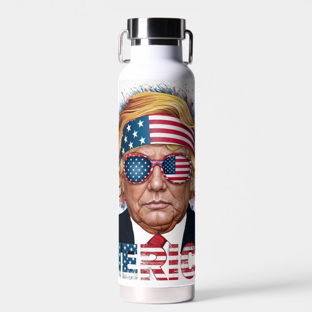 Patriotic Trump Trinkflasche (Vorne)