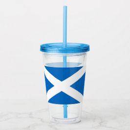 Patriotic Tumbler mit der Flagge Schottlands Acryltrinkbecher