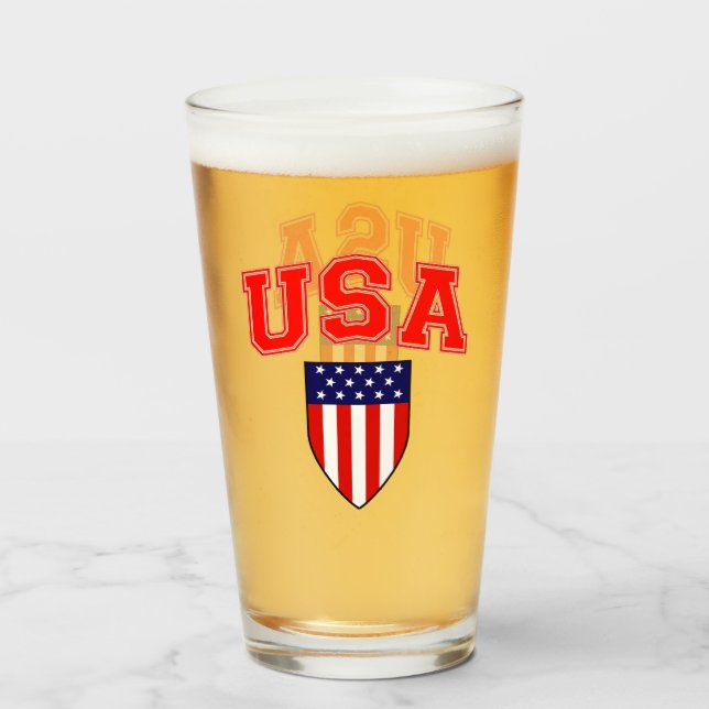 Patriotic U.S. Glas (Vorne (Gefüllt))