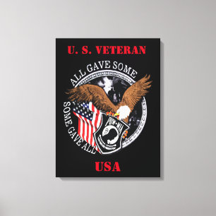 Patriotic U. S. Veteran Military Canvas Print Leinwanddruck