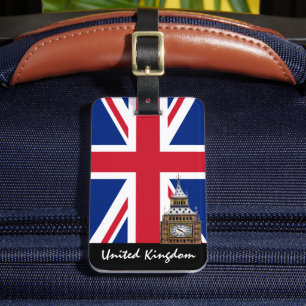 Patriotic UK Luggage Tags, London, Britische Flagg Gepäckanhänger