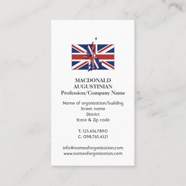 Patriotic UK | UNION JACK | Foto Business Card Visitenkarte (Vorderseite)