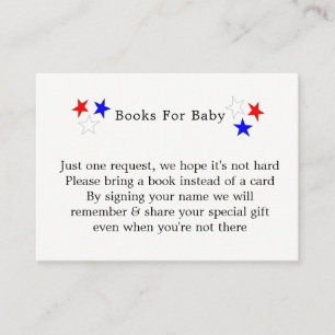 Patriotic Uncle Sam American Books for Baby Begleitkarte