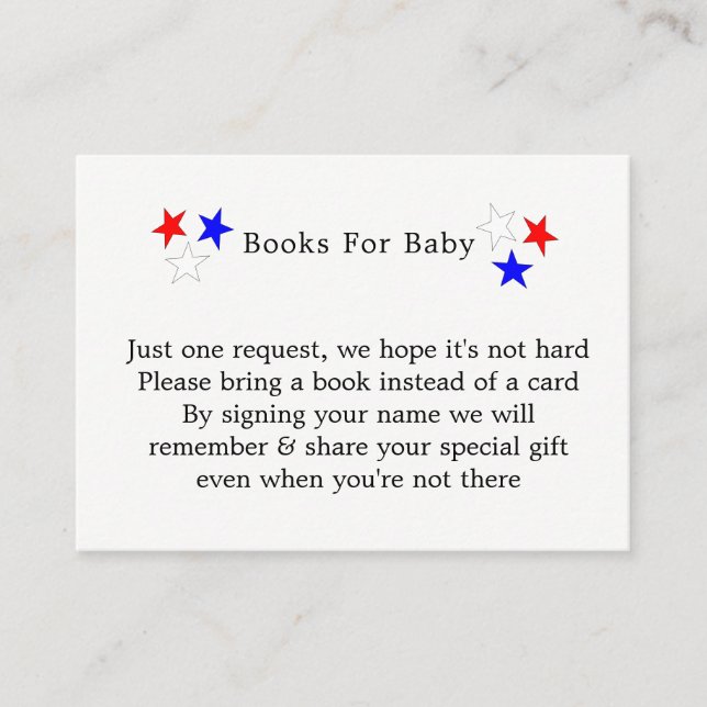 Patriotic Uncle Sam American Books for Baby Begleitkarte (Vorderseite)