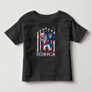 Patriotic Uncle Sam Dabbing 4. Juli Kleinkind T-shirt