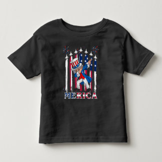 Patriotic Uncle Sam Dabbing 4. Juli Kleinkind T-shirt