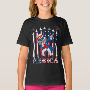 Patriotic Uncle Sam Dabbing 4. Juli T-Shirt