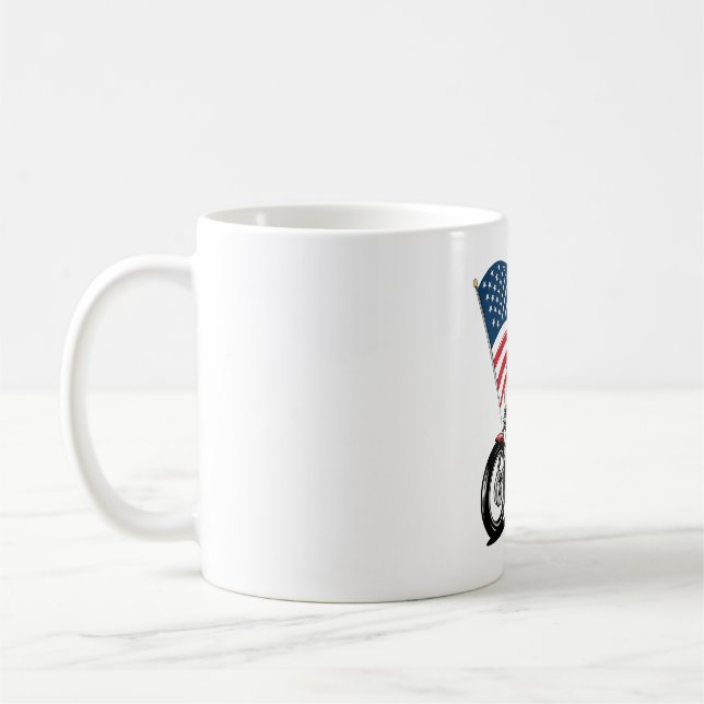 Patriotic Uncle Sam Motorcycle Kaffeetasse (Links)