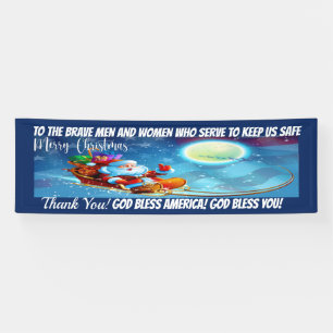 Patriotic und First Responder Weihnachten Banner