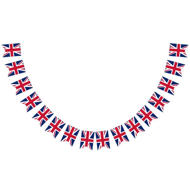 Patriotic Union Jack British Flag Wimpelkette (Alle)