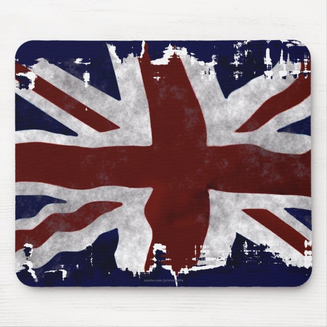 Patriotic Union Jack, UK Gewerkschaft Flag Mousepad (Vorne)