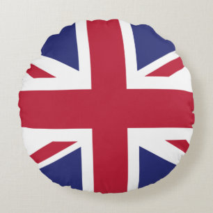 Patriotic United Kingdom Flag Rundes Kissen