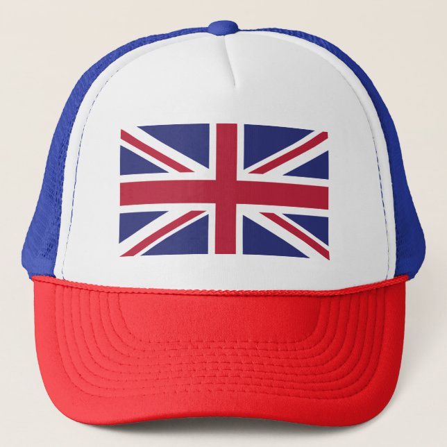 Patriotic United Kingdom Flag Truckerkappe (Vorderseite)
