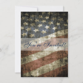 Patriotic US Flag Family Wiedersehen Einladung