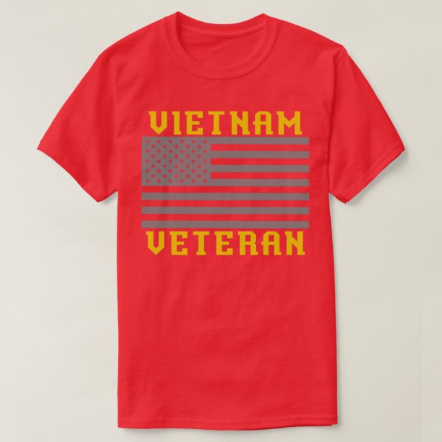 Patriotic US Soldier Proud Vietnam Veteran T-Shirt (Design vorne)