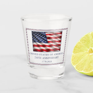 Patriotic USA 250th Anniversary Toast Schnapsglas