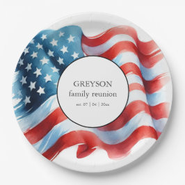 Patriotic USA 4. Juli Tischdekorationen Pappteller