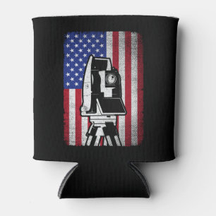 Patriotic USA American Flag Land Surveyor Dosenkühler