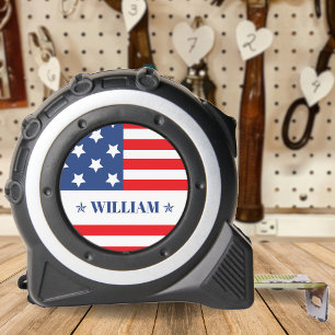 Patriotic USA American Flag Star Name Maßband