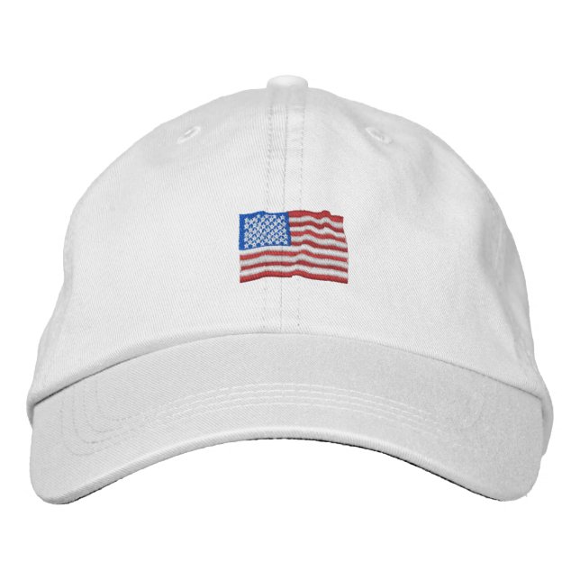 Patriotic USA Bestickte Baseballkappe (Vorderseite)