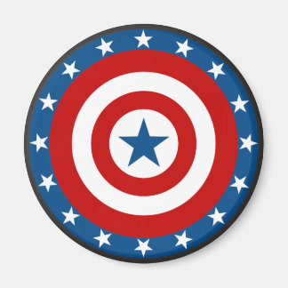 Patriotic USA Circle Bullseye Magnete