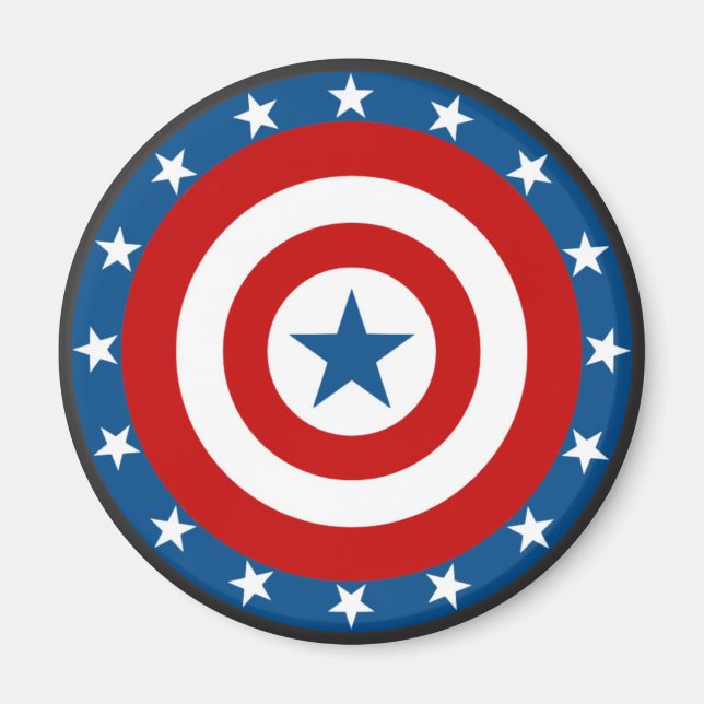 Patriotic USA Circle Bullseye Magnete (Vorne)