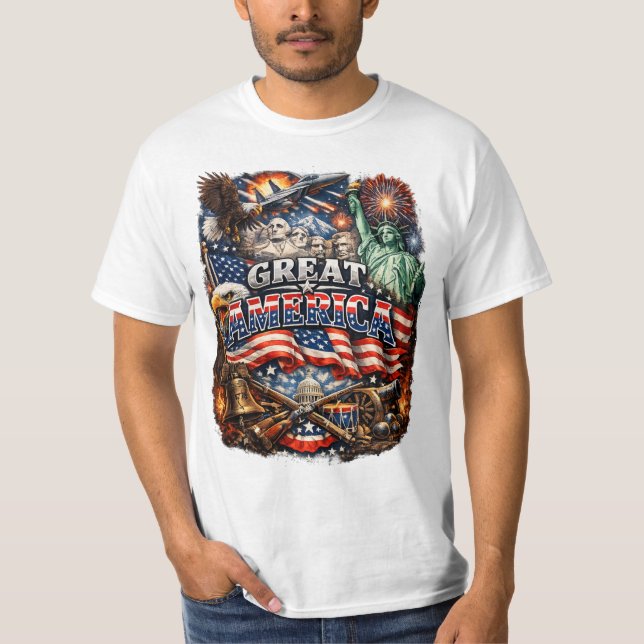 Patriotic USA Eagle Pride T-Shirt for Americans" (Vorderseite)