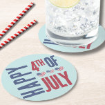Patriotic USA Flag 4. Juli Party Runder Pappuntersetzer<br><div class="desc">Niedliches Patriotic USA Flag Herz 4. Juli Round Paper Untersetzer! Mit niedlichen erschütterten amerikanischen Flag Herzen,  um ein lustiges rot,  weiß und blau Bild zu machen! Passen Sie die Hintergrundfarben und die Schriftart an,  wenn Sie möchten! Feiern Sie die US Flagge mit diesem Party im Sommer.</div>