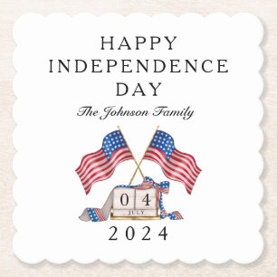 Patriotic USA Flag 4. Juli Untersetzer