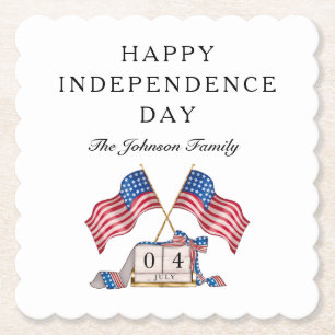 Patriotic USA Flag 4. Juli Untersetzer