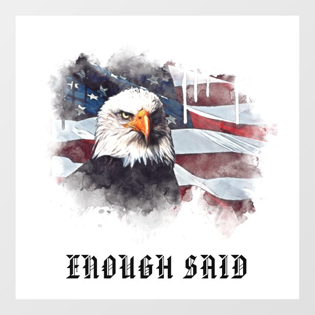 *~* Patriotic USA Flag American Bald EAGLE AP16 Fensteraufkleber (Blatt)