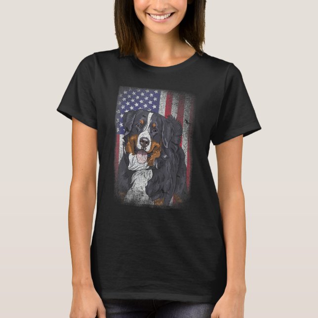 Patriotic USA Flag Australian Shepherd for Lab Own T-Shirt (Vorderseite)