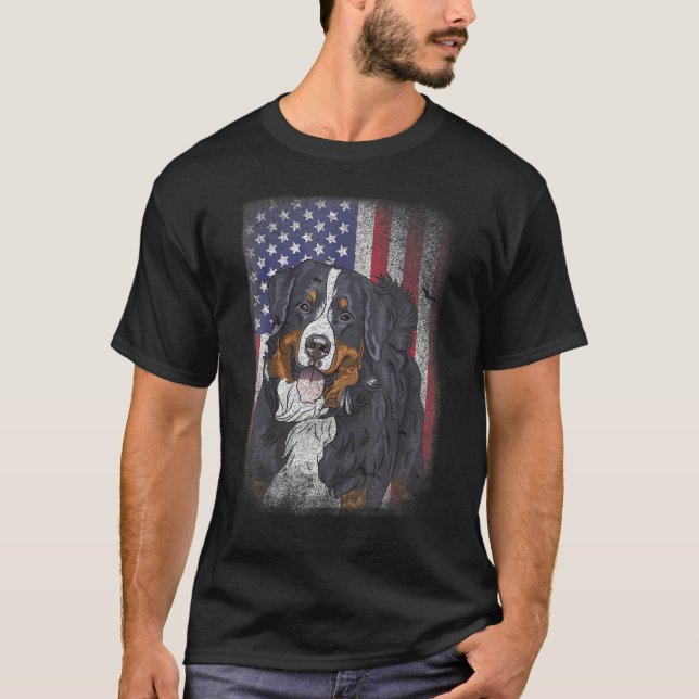 Patriotic USA Flag Australian Shepherd for Lab Own T-Shirt (Vorderseite)