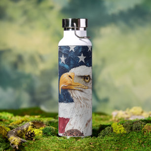 Patriotic USA Flag Bald Eagle Trinkflasche