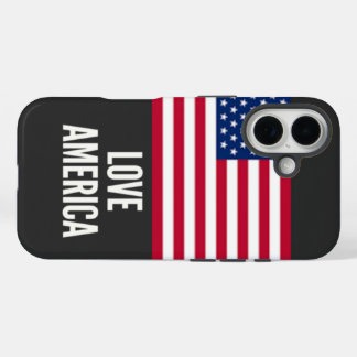 Patriotic USA Flag Design for Freedom Lovers iPhone 16 Hülle