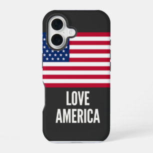 Patriotic USA Flag Design for Freedom Lovers iPhone 16 Hülle