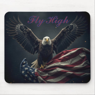 Patriotic USA Flag Eagle Mousepad
