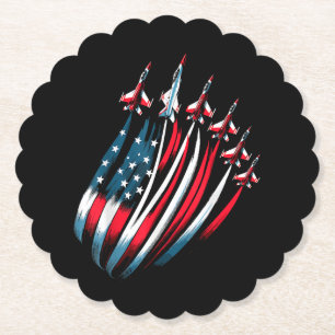 Patriotic USA Flag Fighter Jets Boys 4. Juli Untersetzer