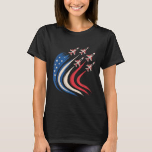 Patriotic USA Flag Jet 4. Juli Airforc T-Shirt